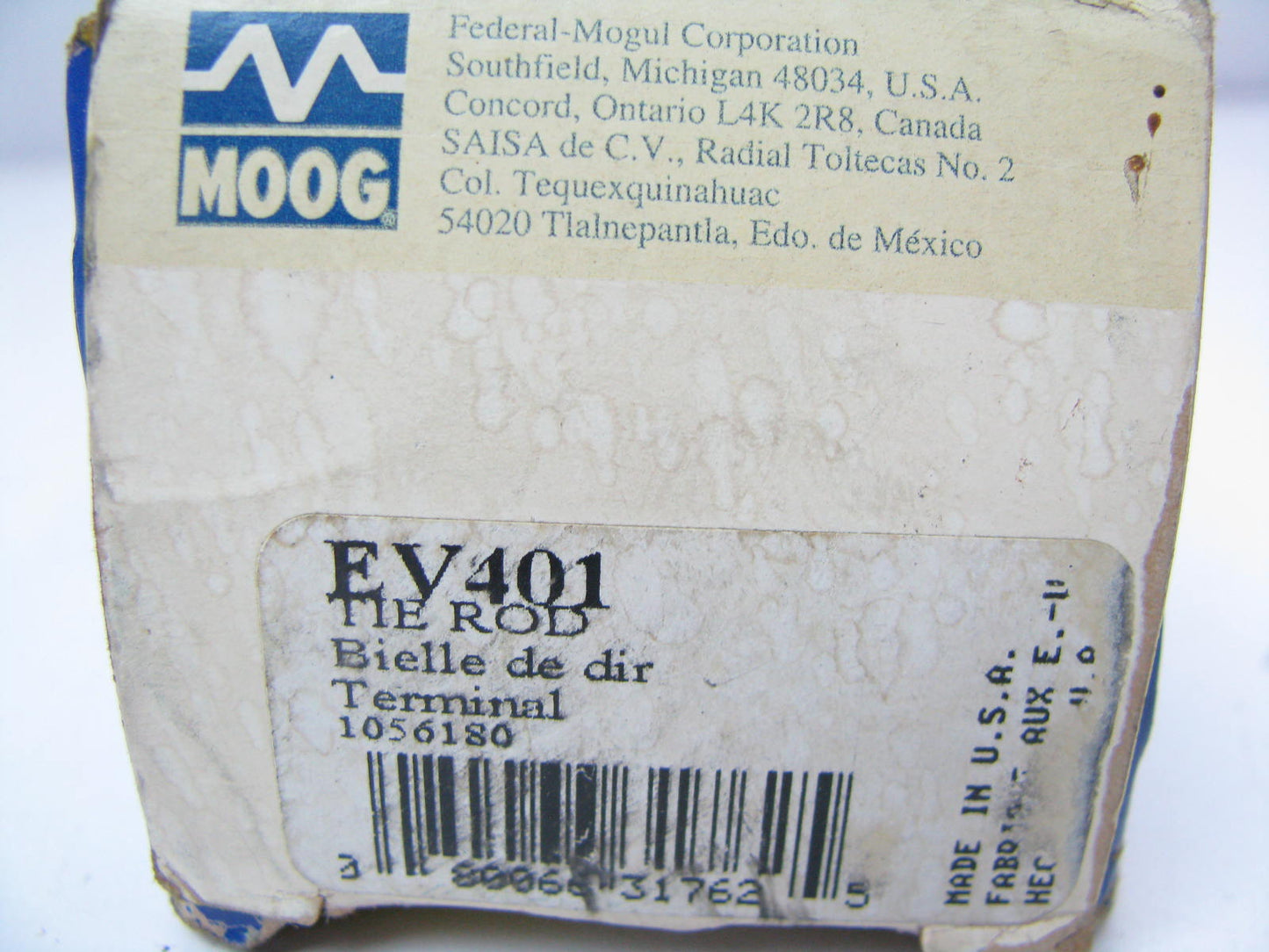 (2) Moog EV401 Front Inner Steering Tie Rod End For 1998-2001 Nissan Altima