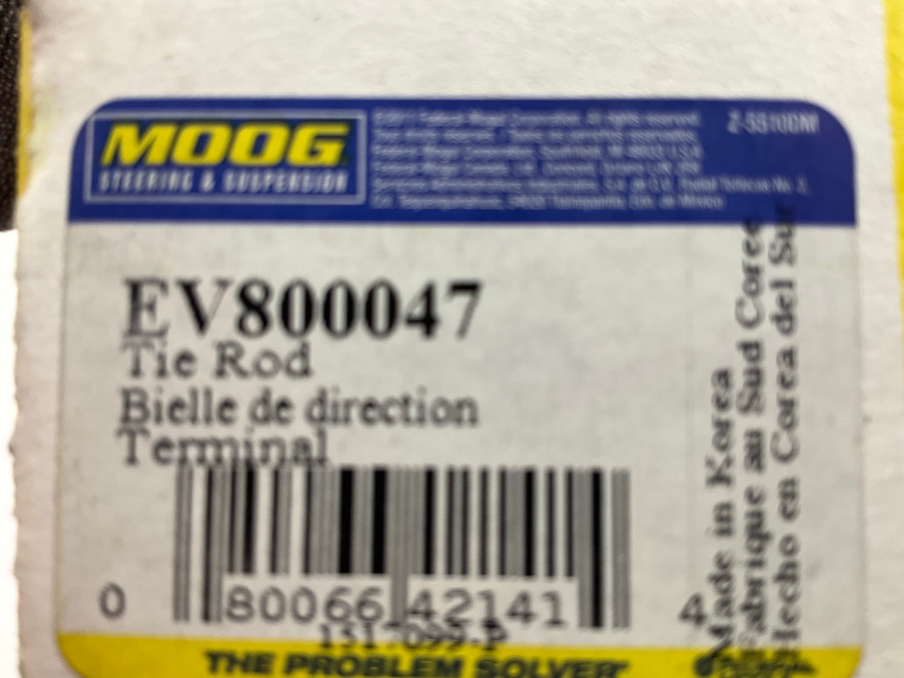 Moog EV800047 FRONT INNER Steering Tie Rod End For 2005-2007 Murano