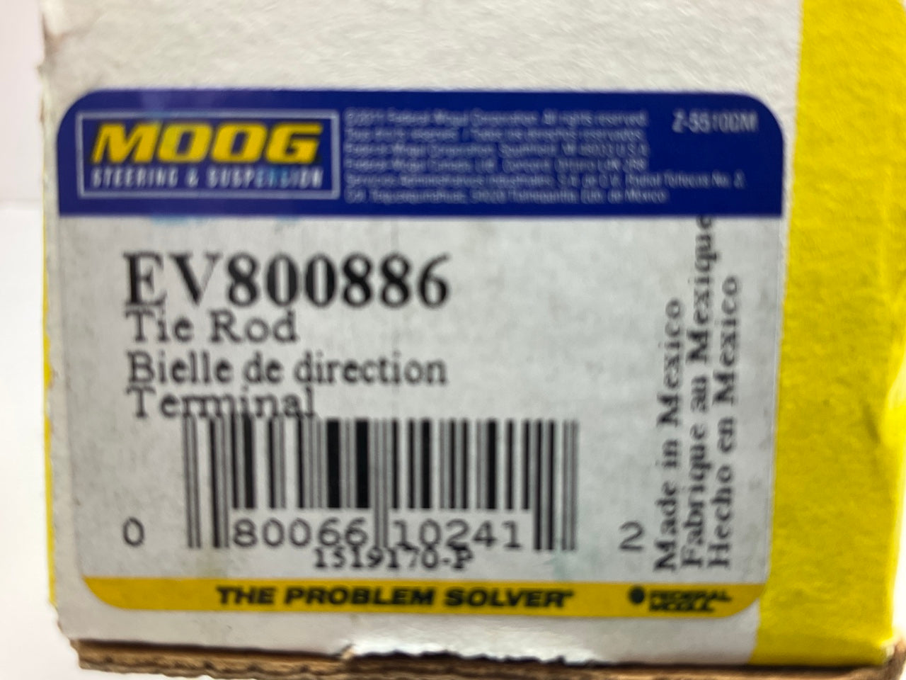 Moog EV800886 Steering Tie Rod End - Front Inner