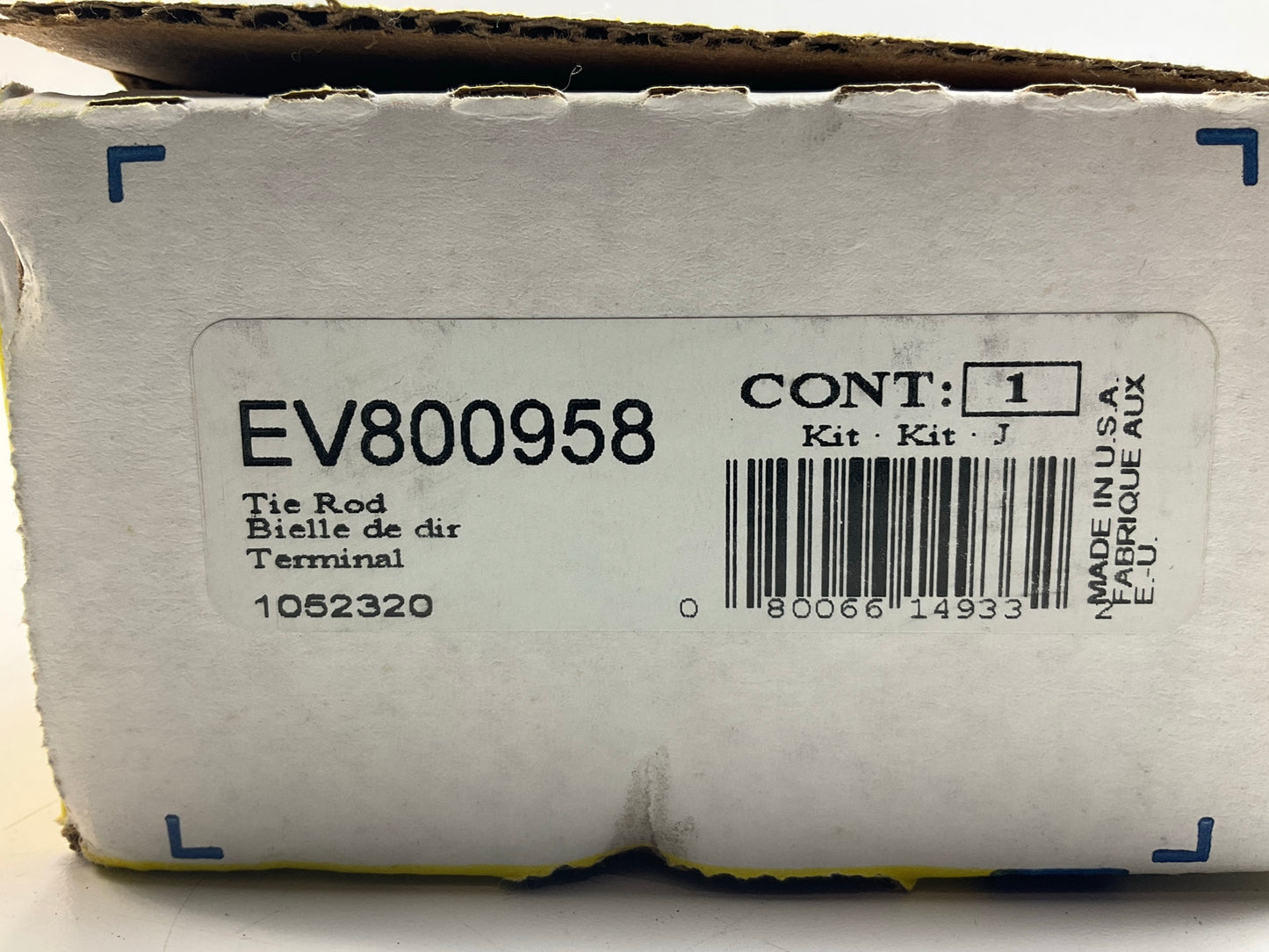 Moog EV800958 Front Inner Steering Tie Rod End