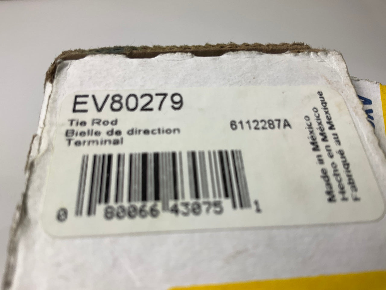 MISSING NUT - Moog EV80279 Front Inner Steering Tie Rod End