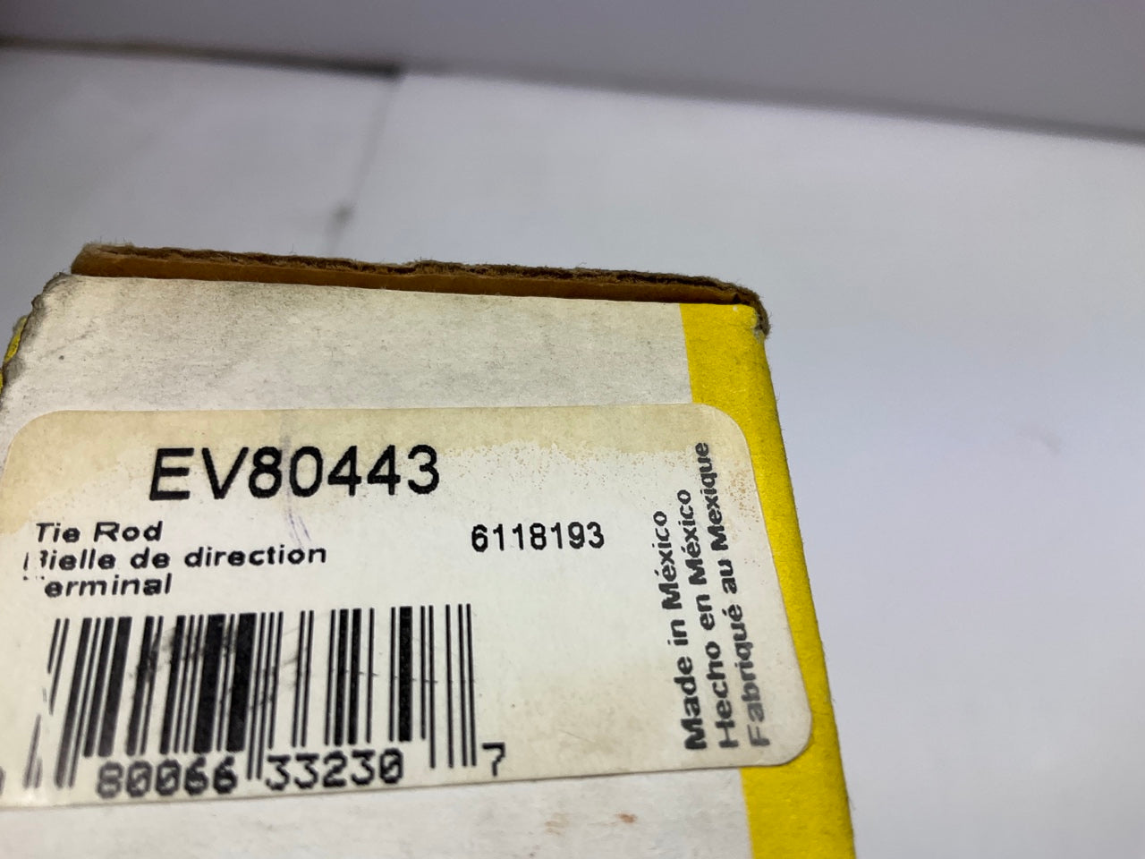 MISSING NUT - Moog EV80443 Front Inner Steering Tie Rod End