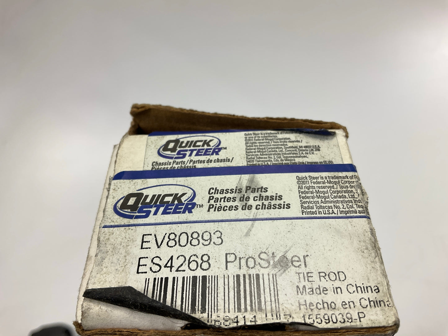 NO HARDWARE - Moog EV80893 Front Inner Steering Tie Rod End
