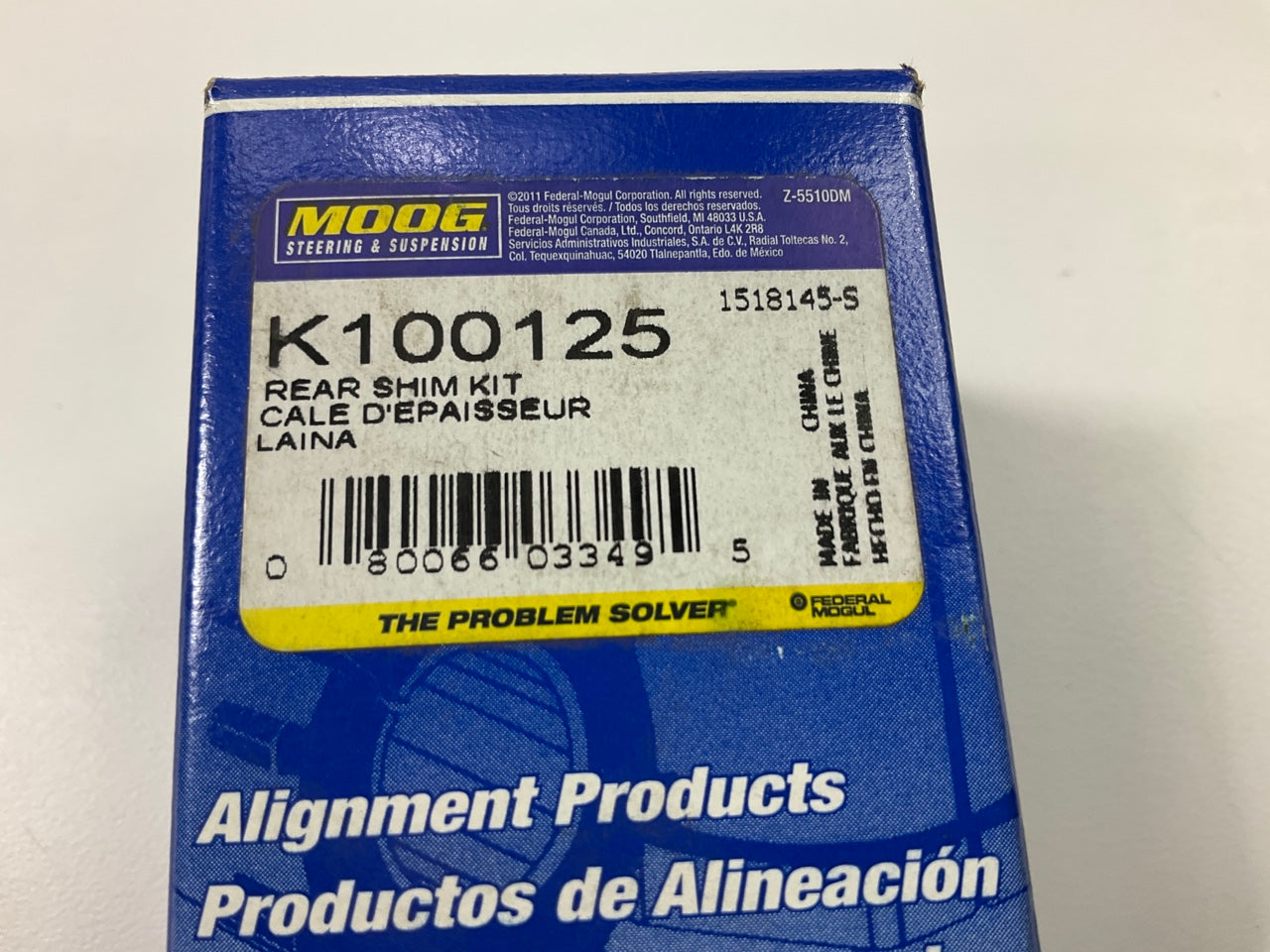 Moog K100125 Alignment Spacer Multi-Pack For 1998-2005 VW Passat