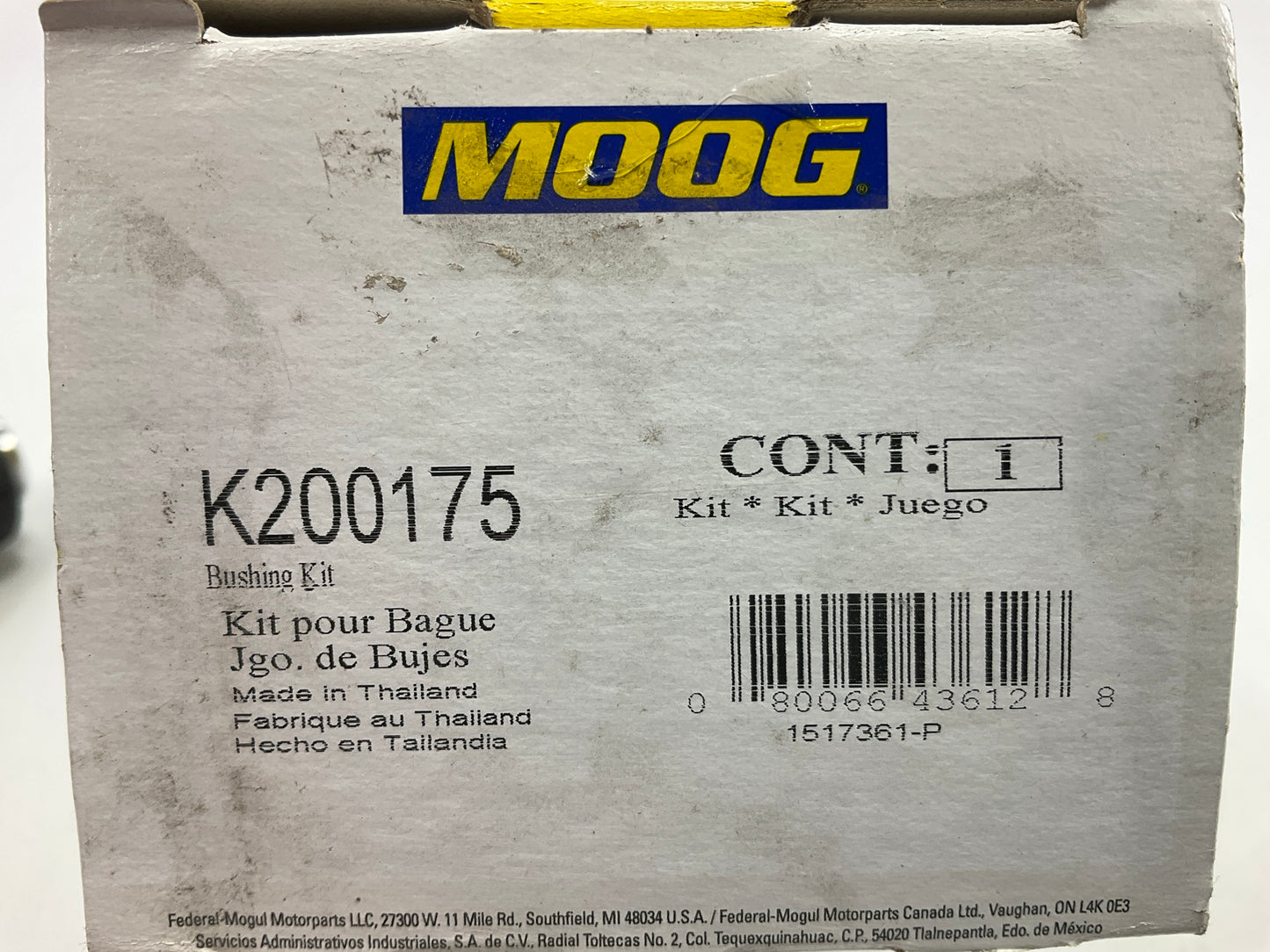 (2) Moog K200175 Rear Suspension Control Arm Bushing