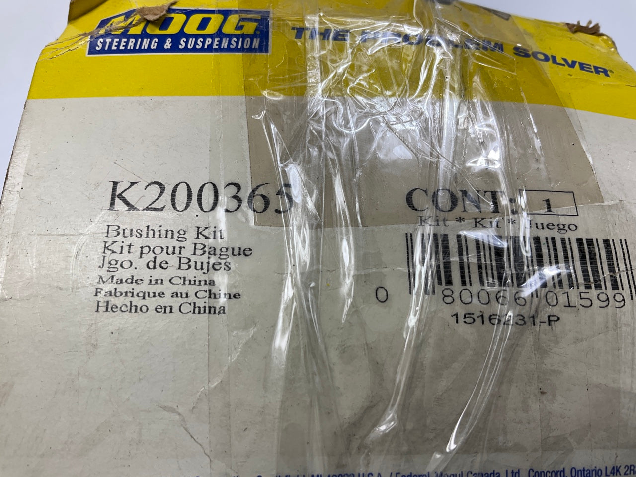Moog K200365 Suspension Control Arm Bushing, Front Lower