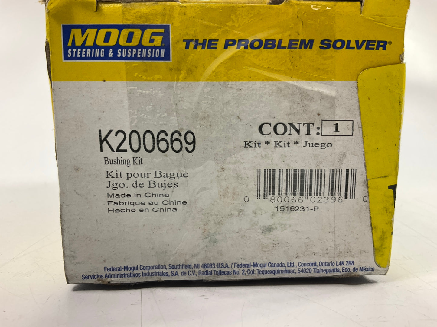Moog K200669 Front Lower Rearward Suspension Control Arm Bushing