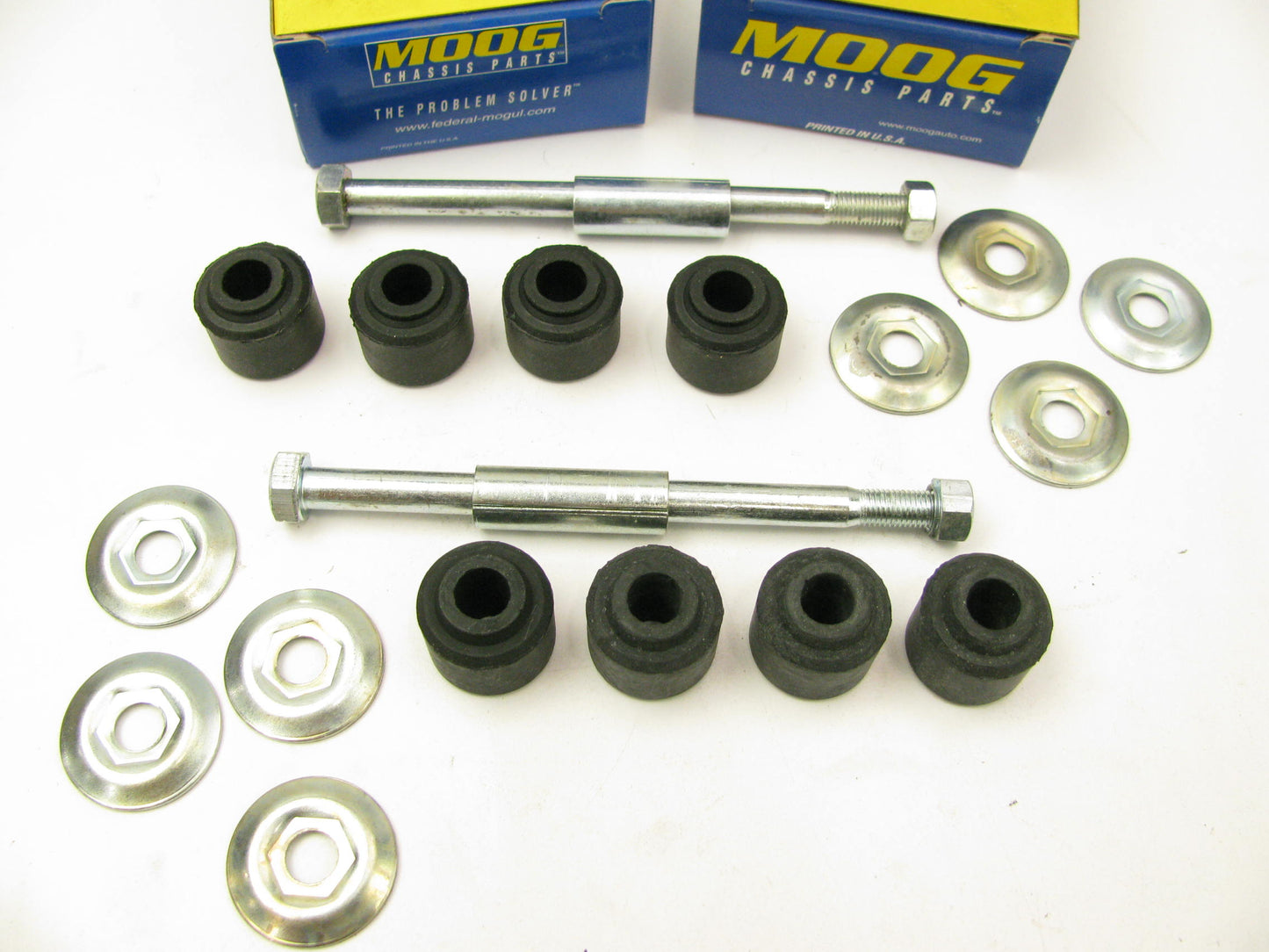 (2) Moog K440 Suspension Sway Bar Adapter Link Bushing Kit - Front