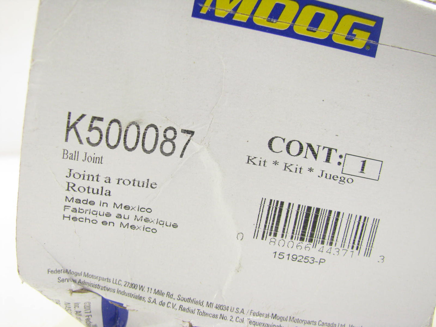 (2) Moog K500087 Suspension Ball Joint - Front Upper