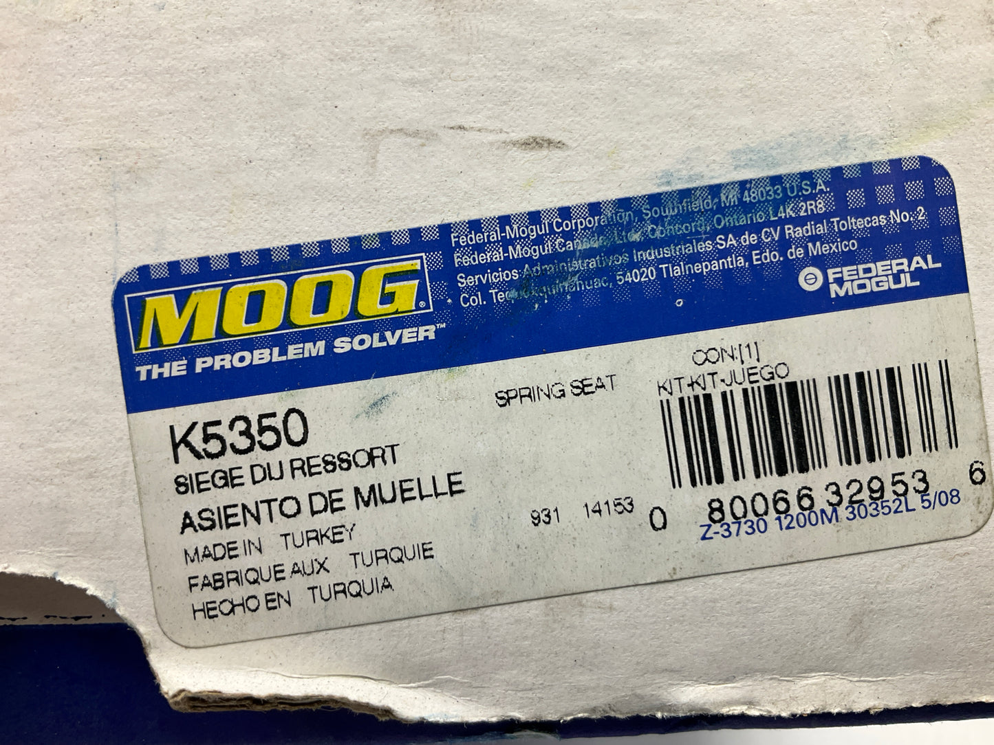 Moog K5350 Rear Suspension Coil Spring Seat
