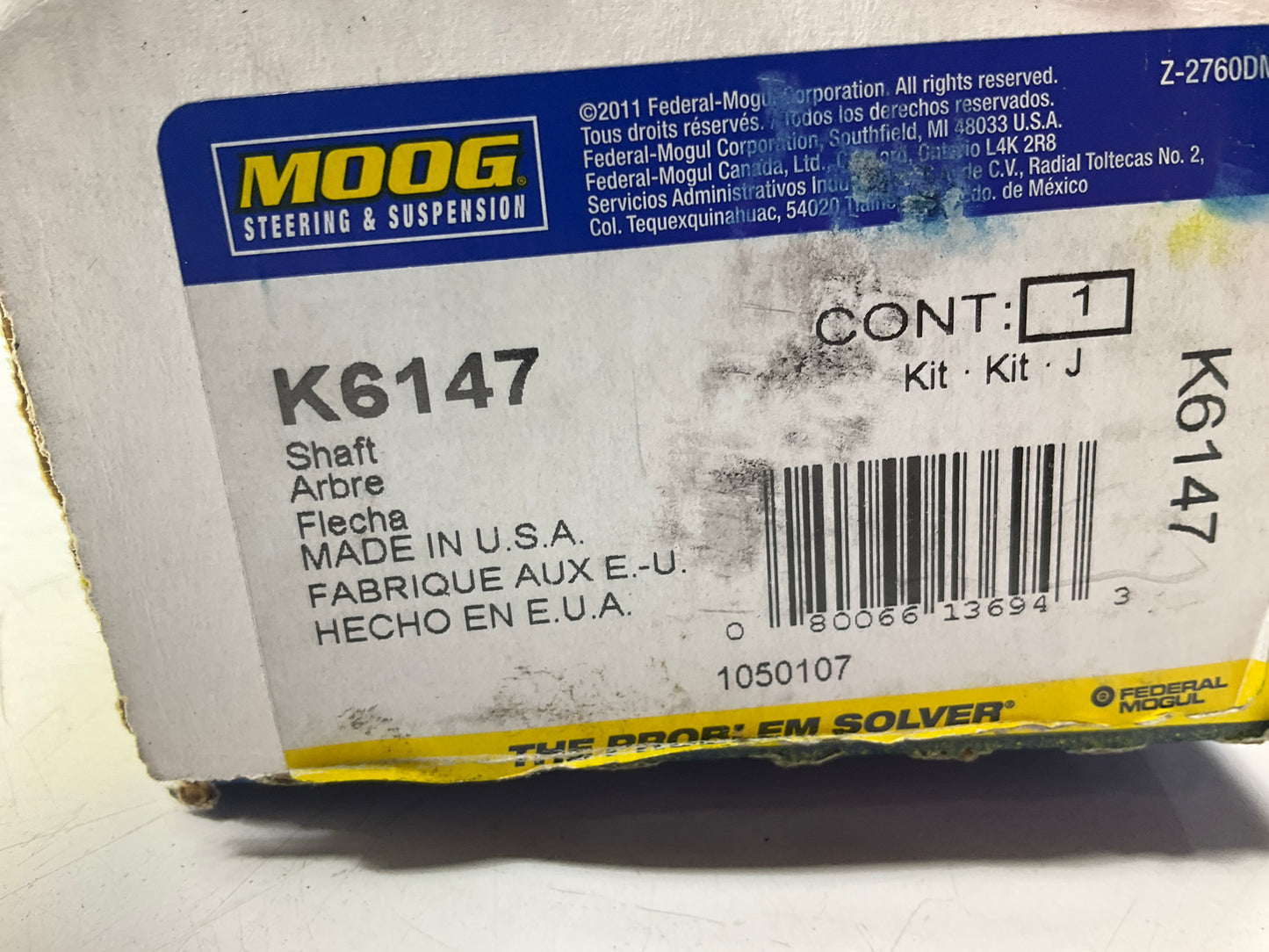 (2) Moog K6147 Front Lower Control Arm Shaft Kits