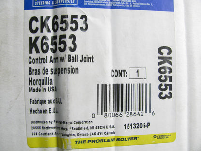 Moog K6553 Suspension Control Arm - Front Left Lower