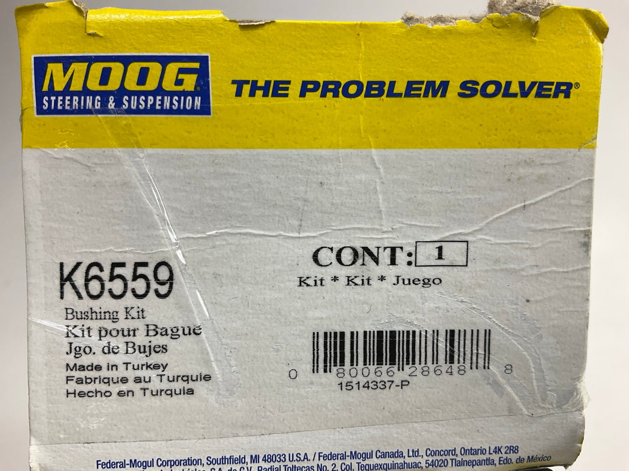 (2) Moog K6559 Leaf Spring Shackle Bushing