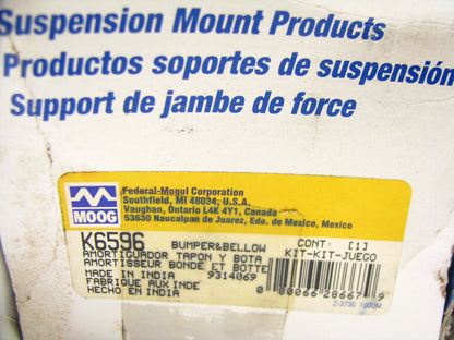 Moog K6596 Front Suspension Shock Strut Bellow Rubber Bumper & Rubber Boot