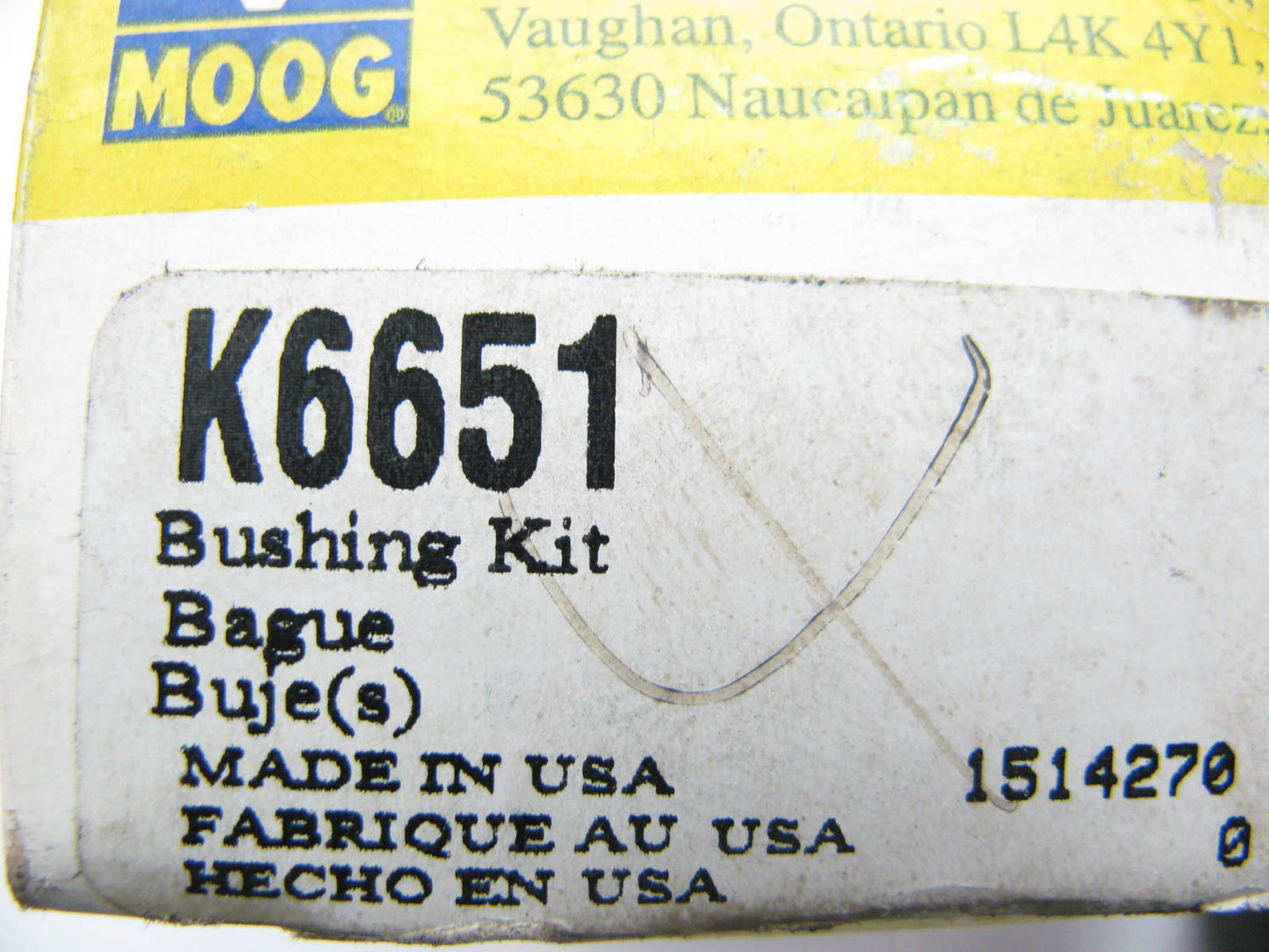 Moog K6651 Suspension Stabilizer Sway Bar Bushing Kit - Front