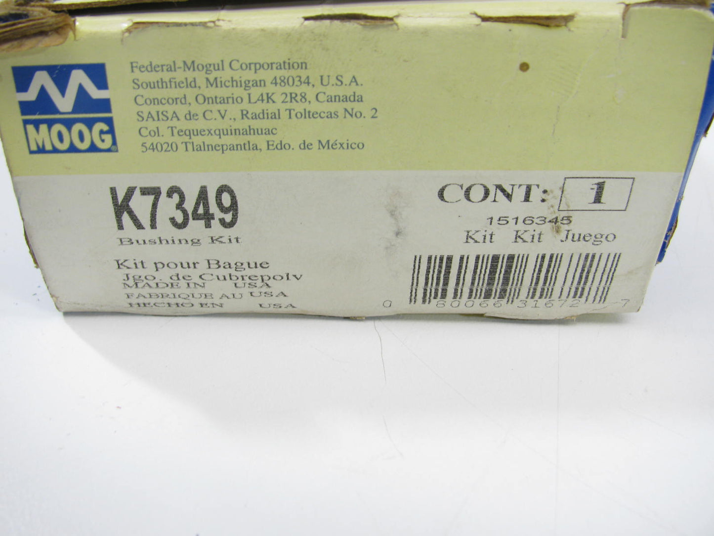 Moog K7349 Steering Tie Rod End Bushing Kit - Front
