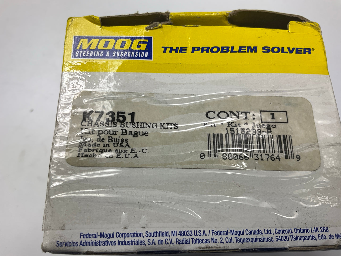 Moog K7351 Suspension Stabilizer Sway Bar Bushing Kit, Front
