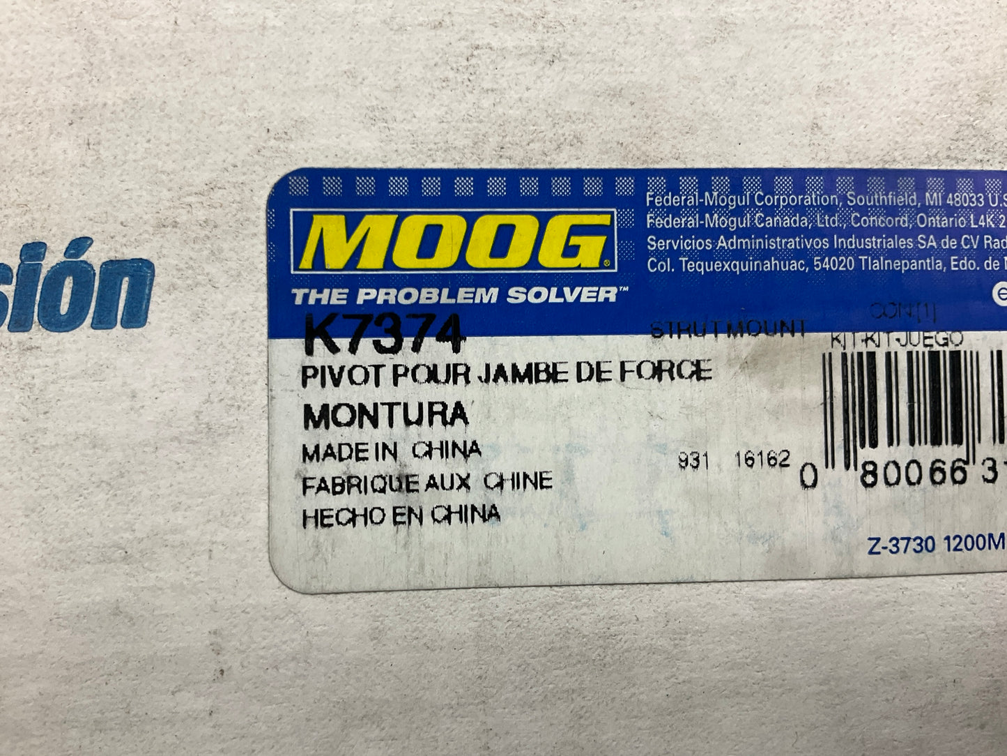 Moog K7374 Front Suspension Strut Mount