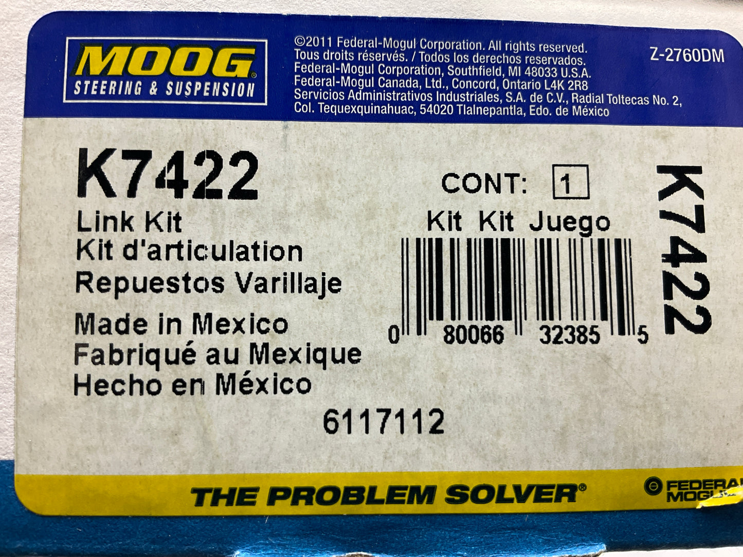 (2) Moog K7422 Front Suspension Stabilizer Sway Bar Link Kit