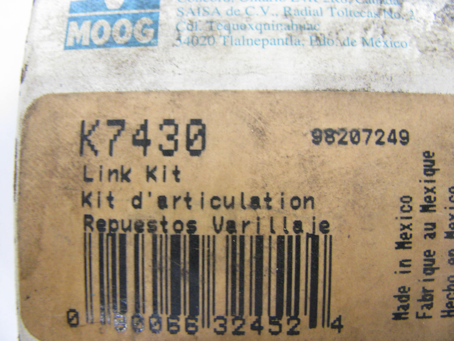 Moog K7430 Suspension Stabilizer Sway Bar Link Kit - Front Left