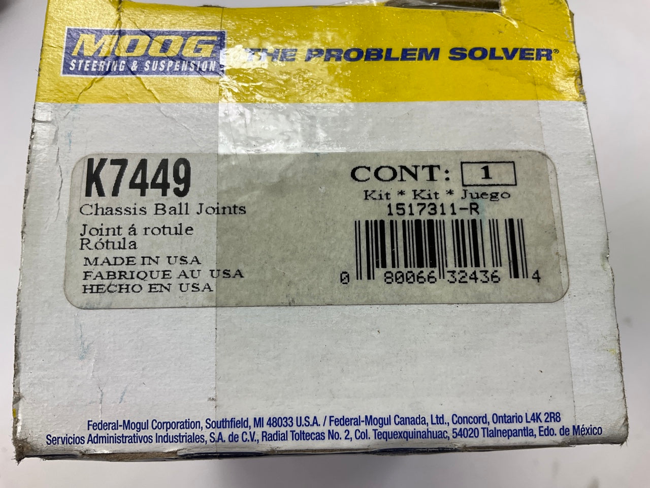 Moog K7449 Front Lower Ball Joint