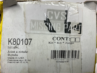 Missing Hardware - Moog K80107 Front Lower Ball Joint  - 2001-2012 Ford Escape