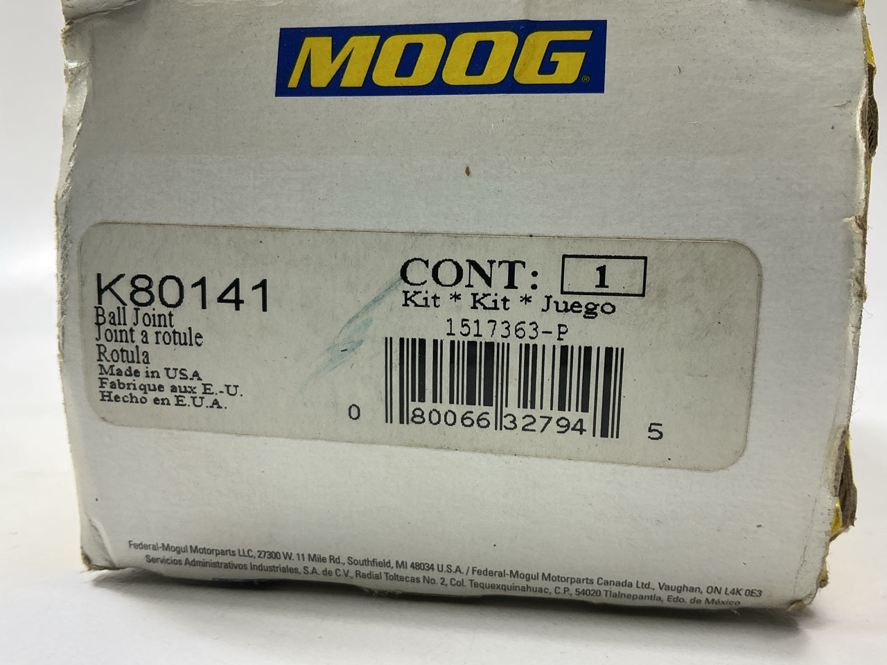 Moog K80141 Front Lower Suspension Ball Joint