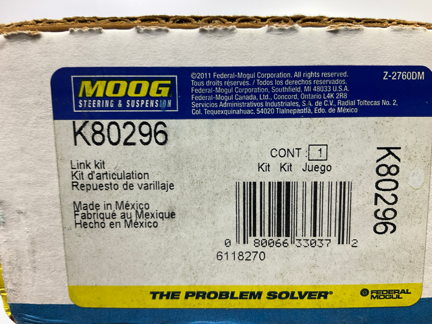 Moog K80296 Front Suspension Stabilizer Sway Bar Link Kit
