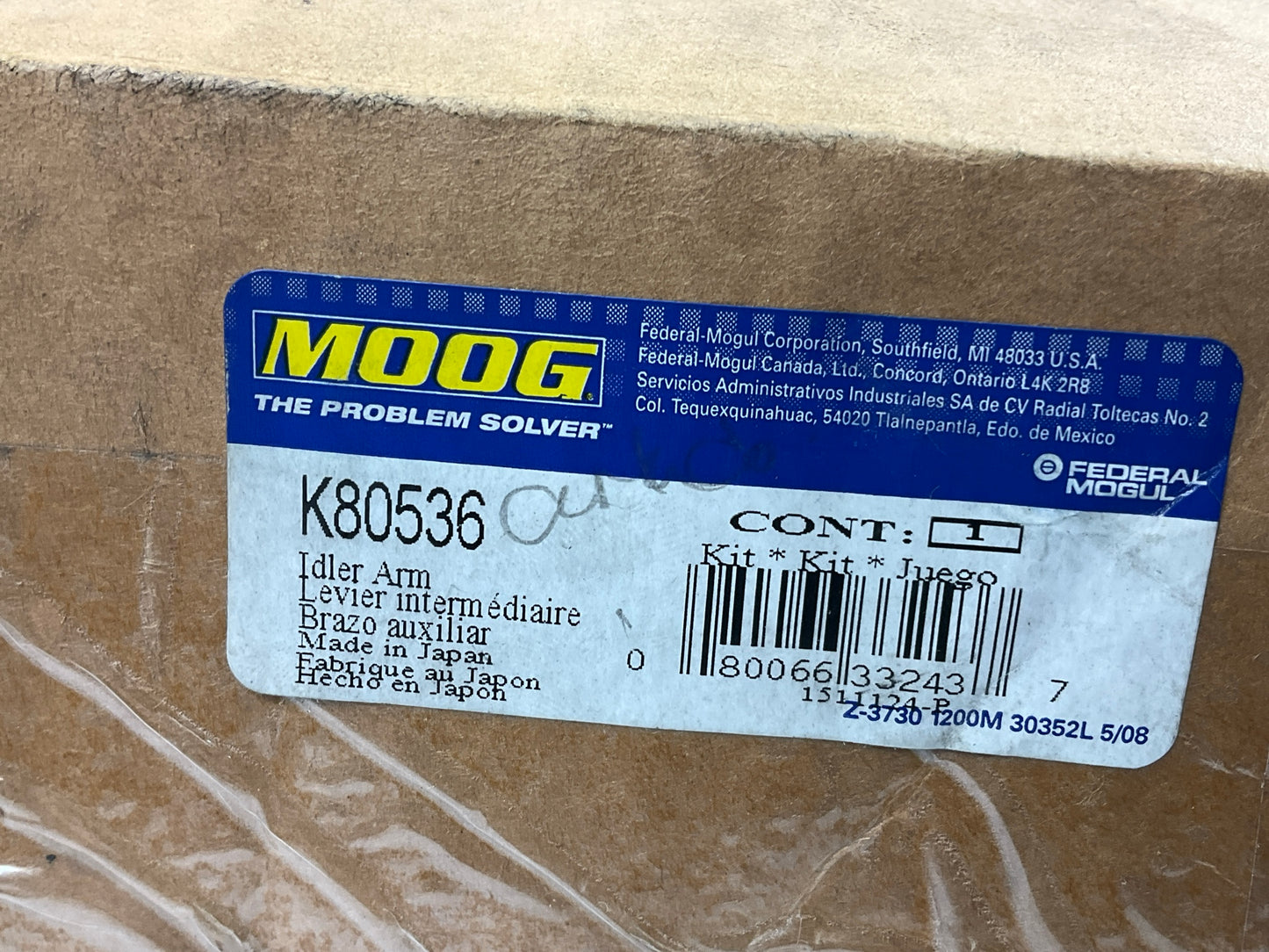 Moog K80536 Steering Idler Arm (OEM 555)