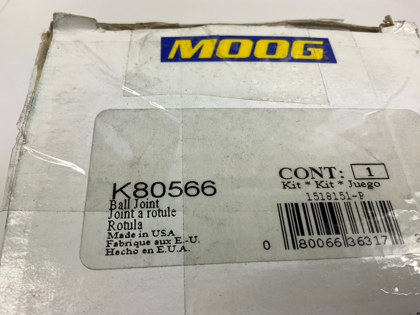 NO HARDWARE - Moog K80566 Suspension Ball Joint, Front Lower