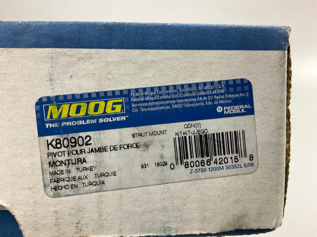 Moog K80902 Front Suspension Strut Mount For 2002-2008 Mini Cooper