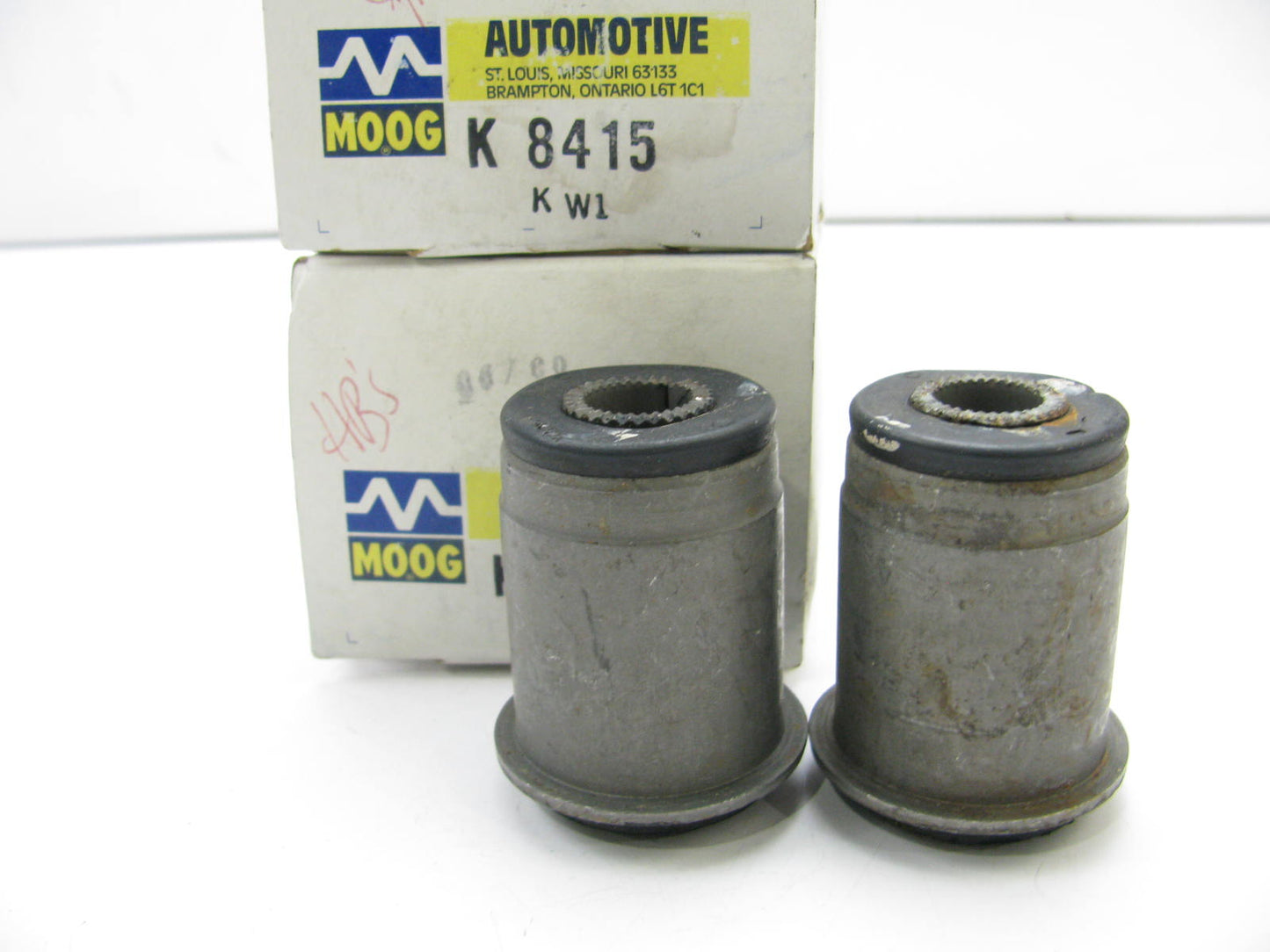 (2) Moog K8415 FRONT LOWER / UPPER Inner Suspension Control Arm Bushings