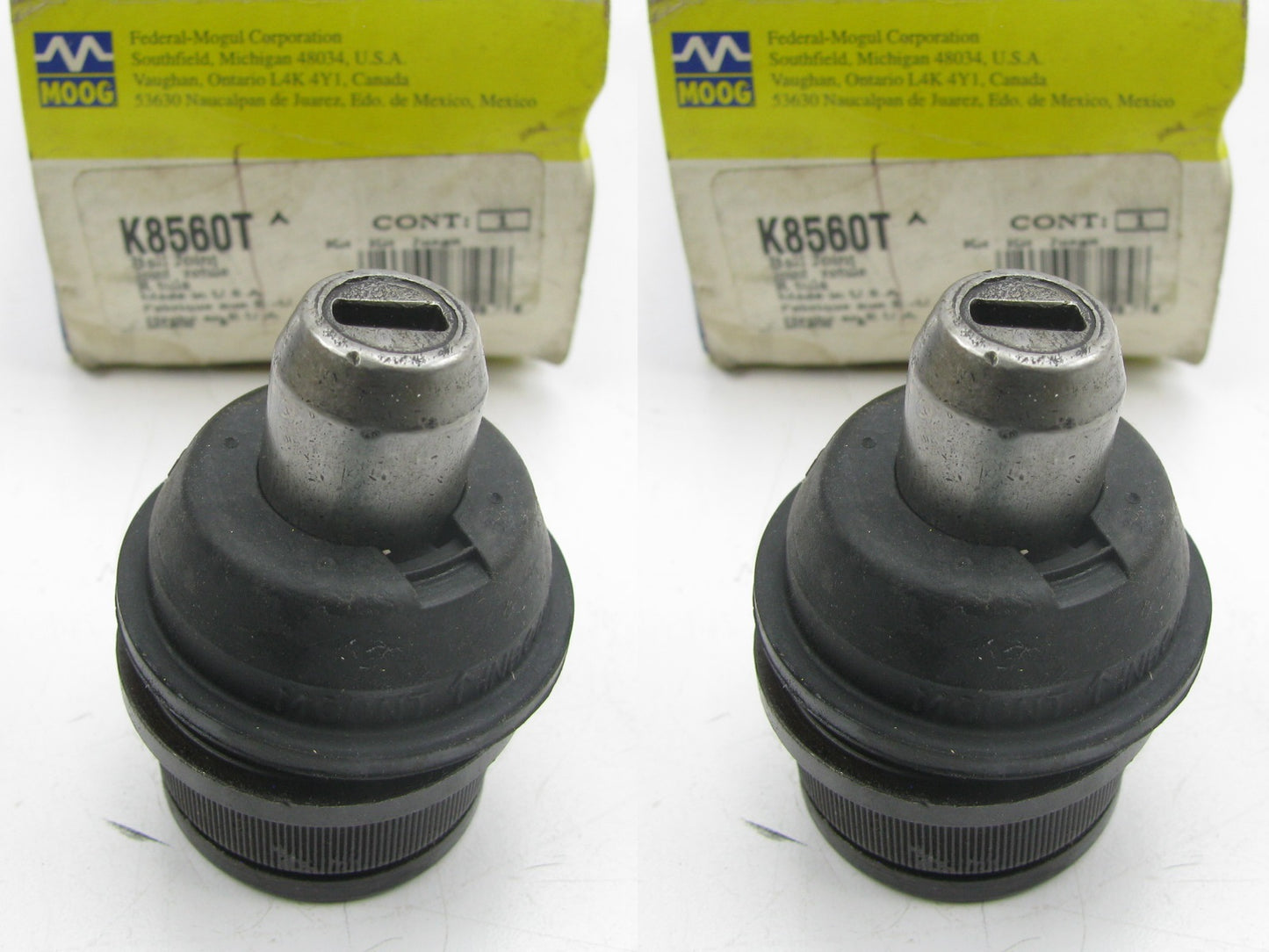 (2) Moog K8560T FRONT UPPER Suspension Ball Joints - RWD