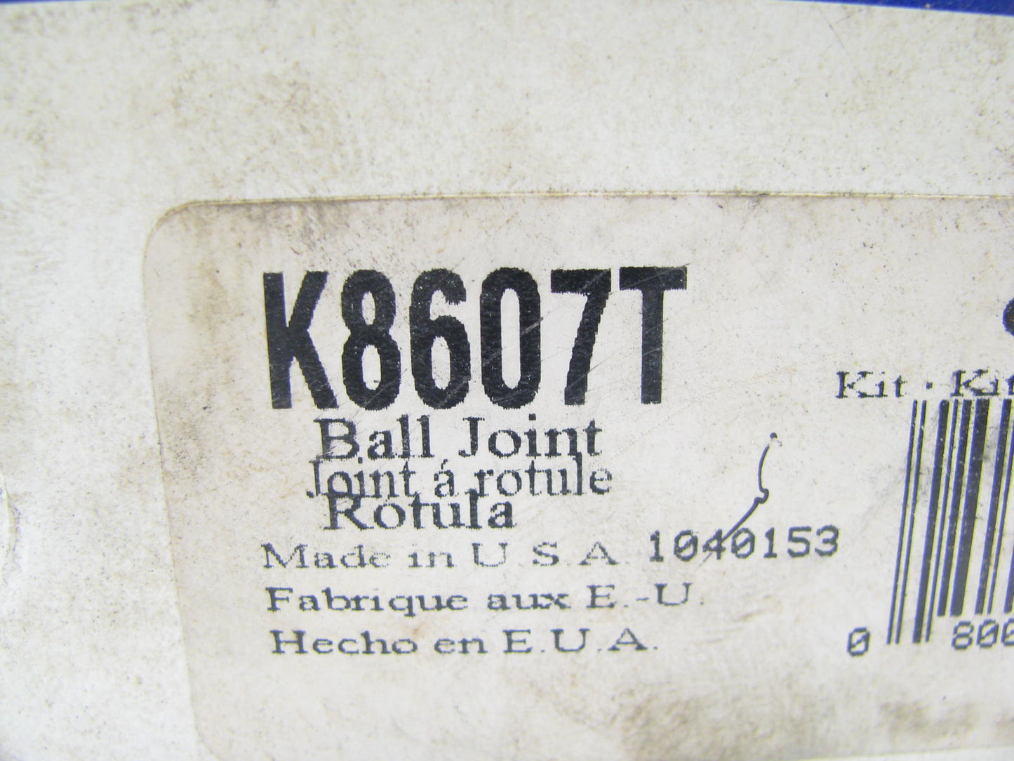 Moog K8607T Suspension Ball Joint Front Lower