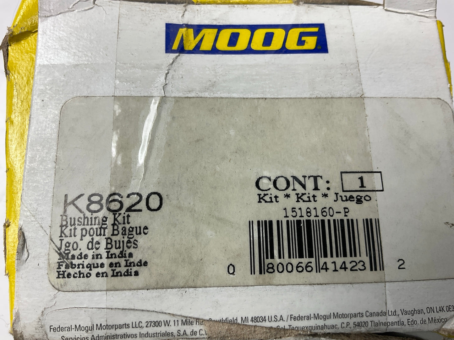 Moog K8620 Front Axle Pivot Bushings
