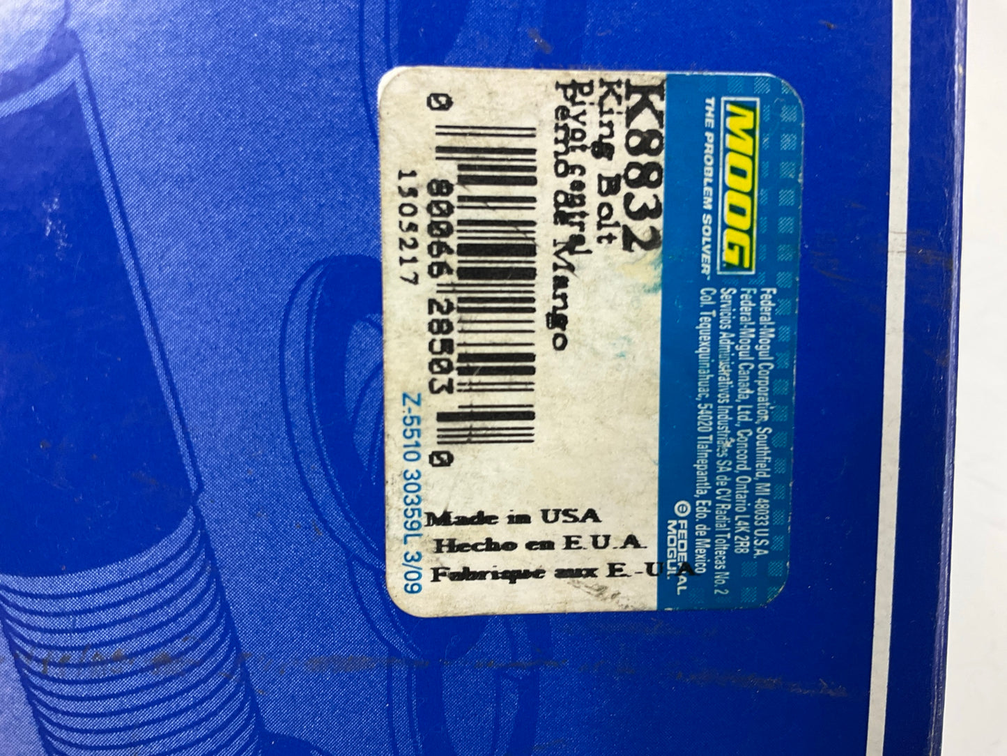 Moog K8832 Front Lower Steering King Pin Repair Kit
