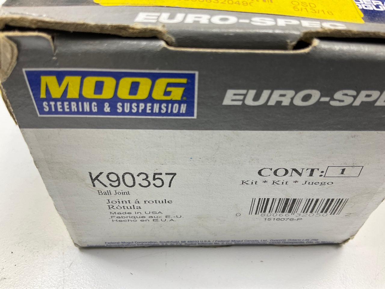 NO HARDWARE - Moog K90357 Front Right Lower Ball Joint