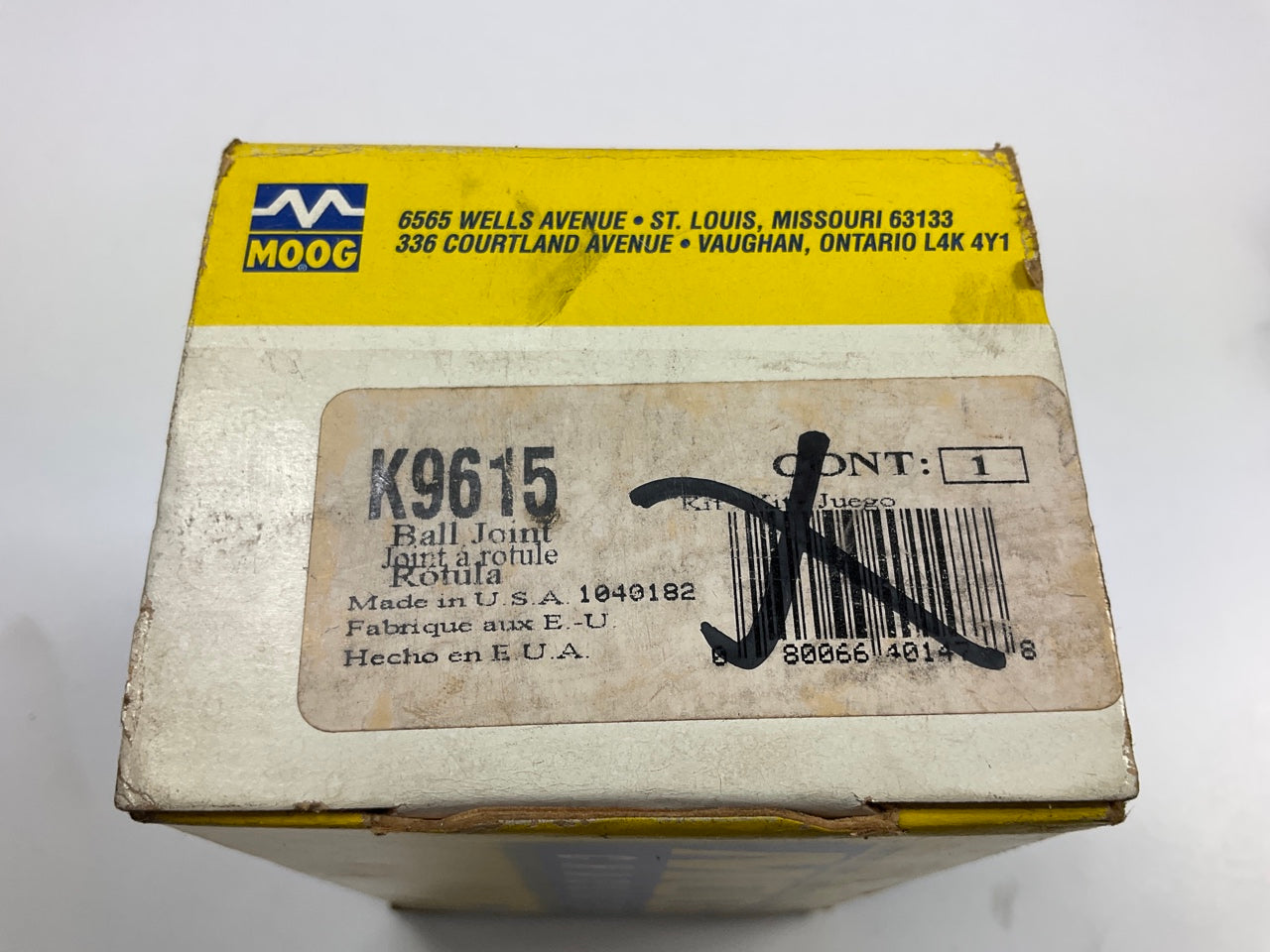 Moog K9615 Suspension Ball Joint - Front Lower