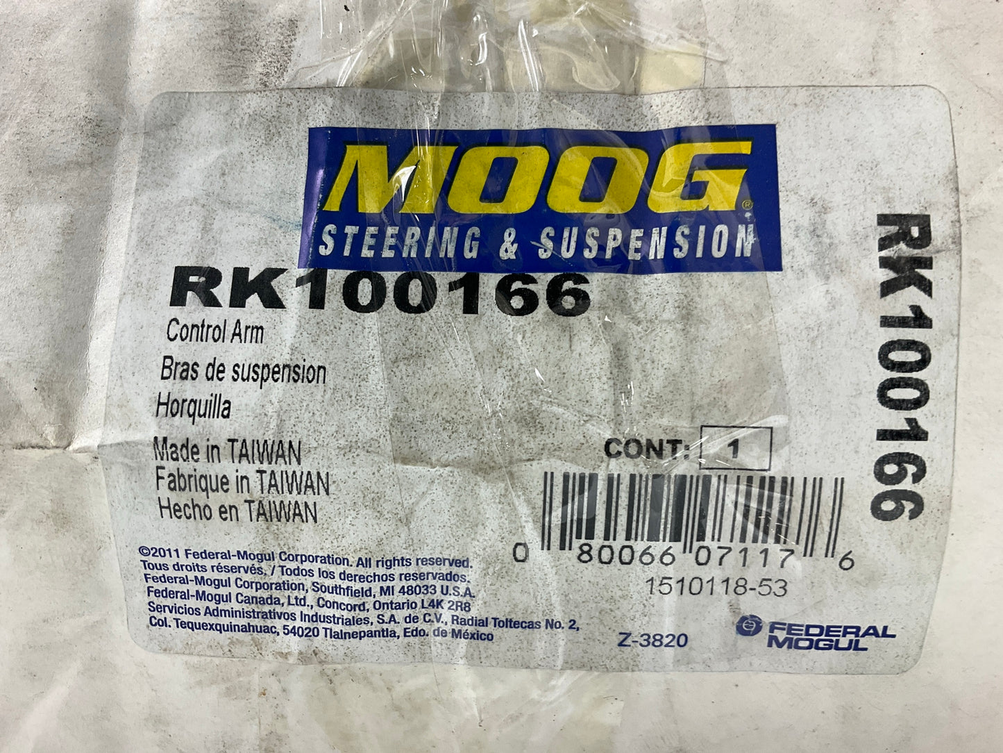 Moog RK100166 Front Left Upper Control Arm & Ball Joint