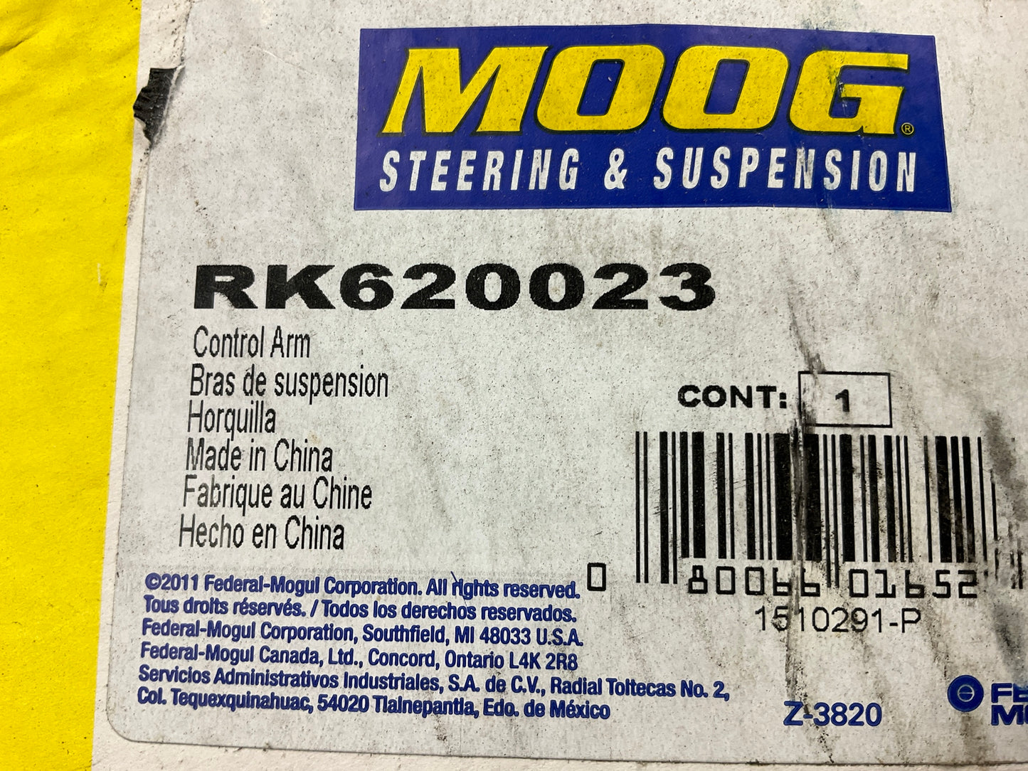 Moog RK620023 Front Right Lower Suspension Control Arm And Ball Joint Assembly
