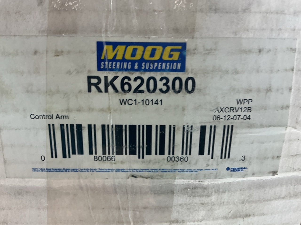 Moog RK620300 Suspension Control Arm And Ball Joint Assembly, Front Left Lower