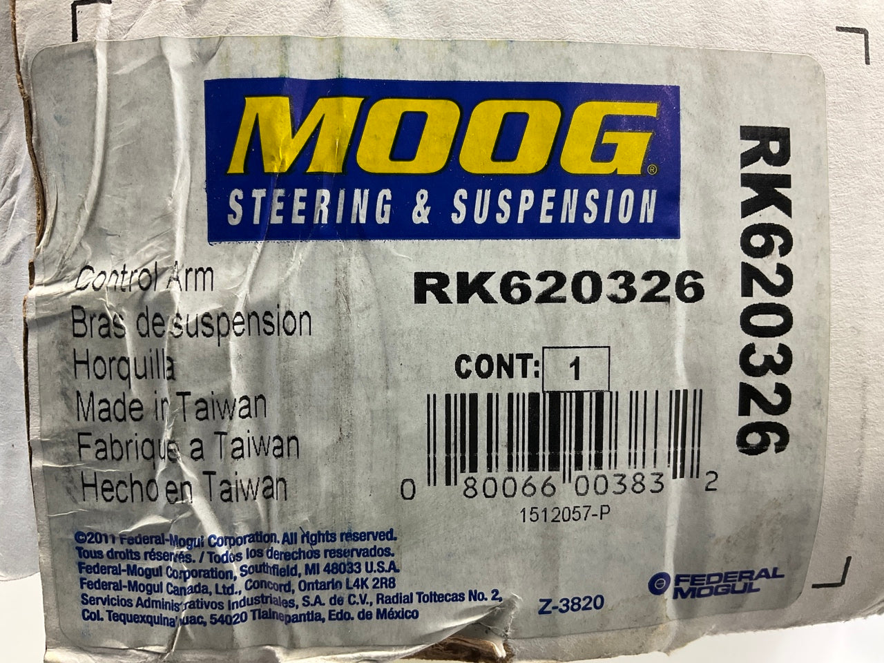 Moog RK620326 Front Left Lower Control Arm  For 1999-2004 Honda Odyssey