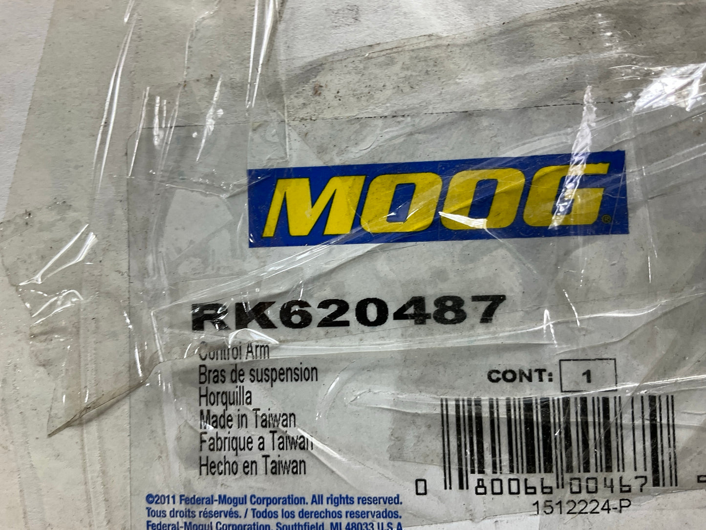 Moog RK620487 Suspension Control Arm And Ball Joint Assembly, Front Left Lower