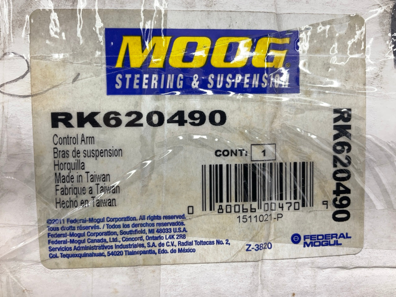 Moog RK620490 Front Left Lower Suspension Control Arm And Ball Joint