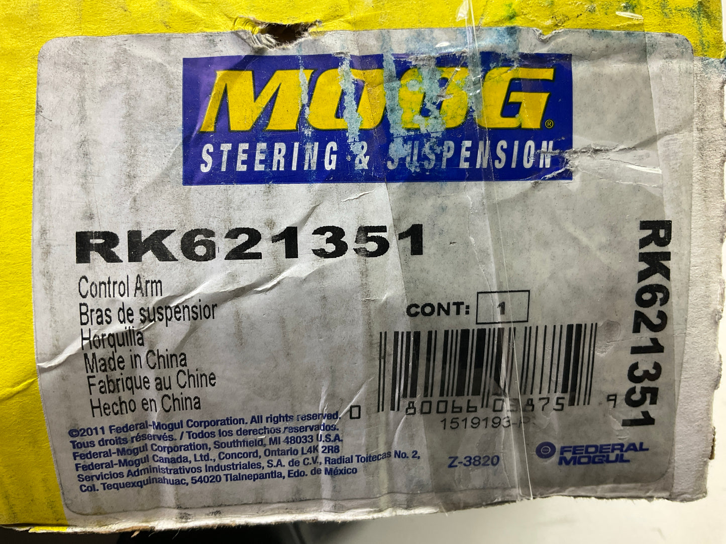 Moog RK621351 Front Left Lower Suspension Control Arm And Ball Joint