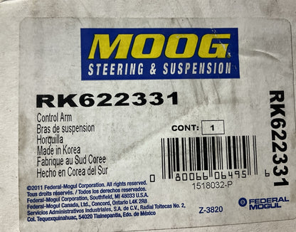 Moog RK622331 Rear Right Upper Suspension Control Arm And Ball Joint