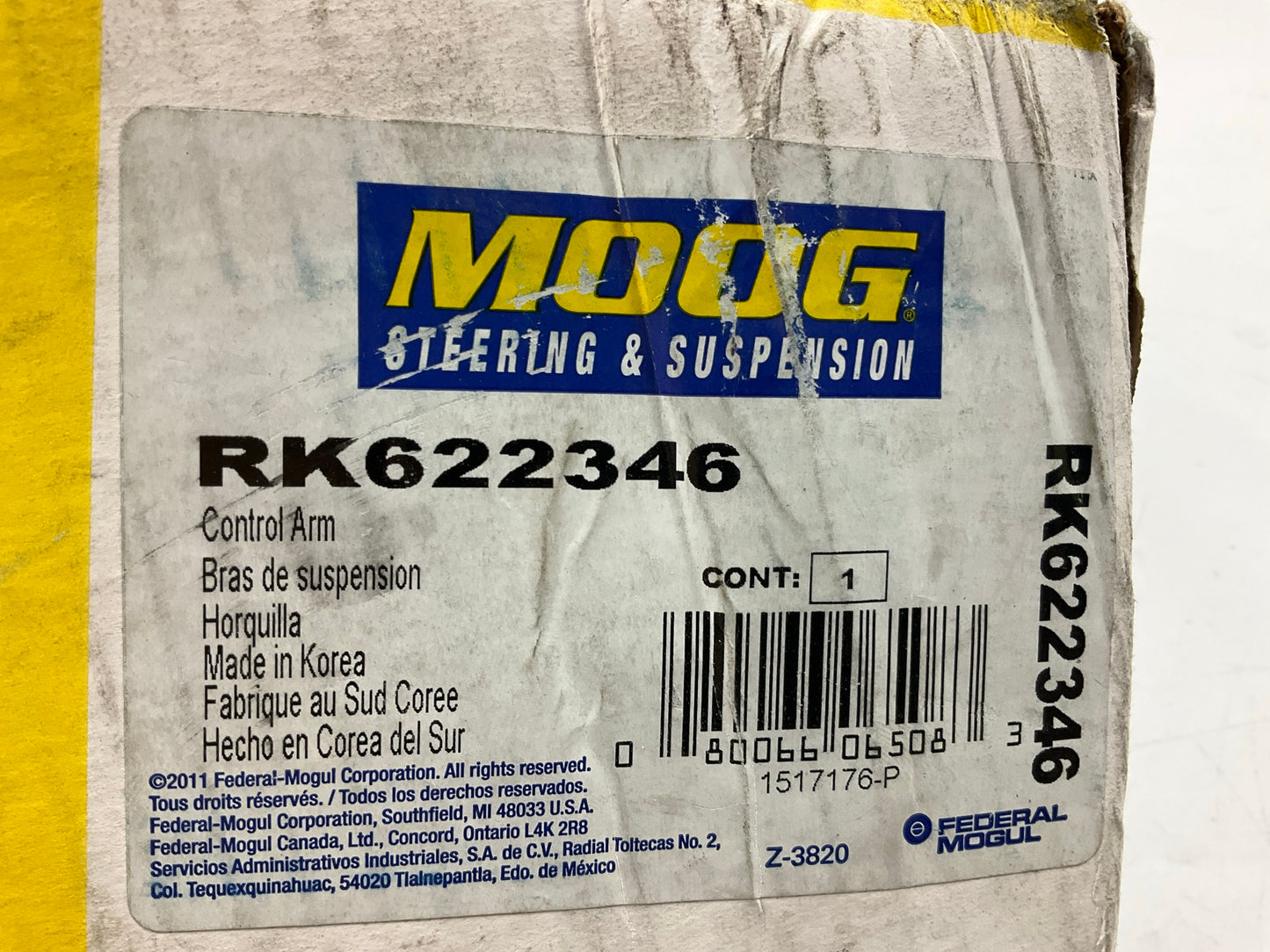 Moog RK622346 Rear Right Upper Suspension Control Arm And Ball Joint