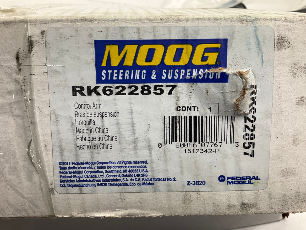 Moog RK622857 Suspension Control Arm And Ball Joint Assembly - Front Left Lower
