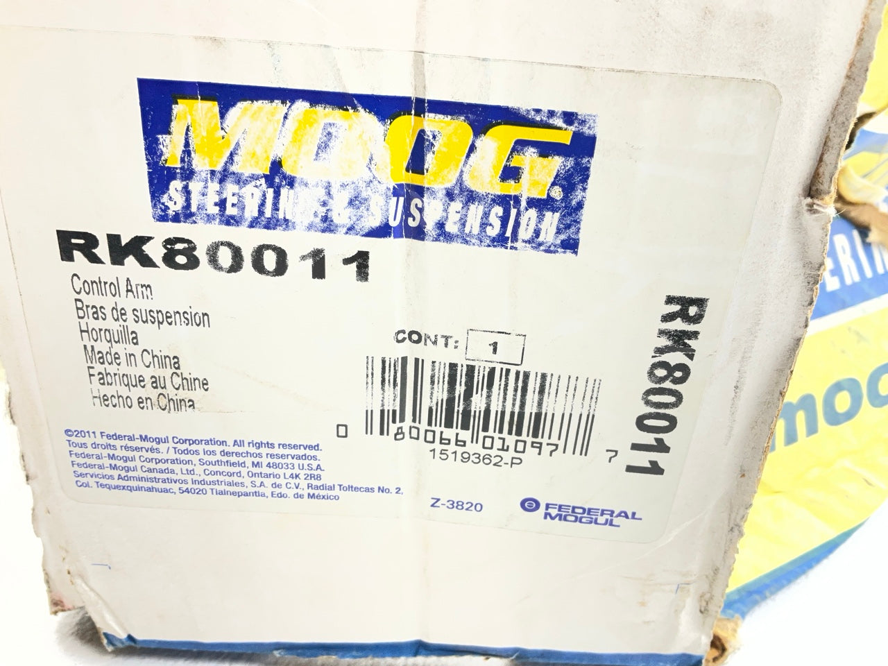Moog RK80011 Front Right Lower Suspension Control Arm And Ball Joint