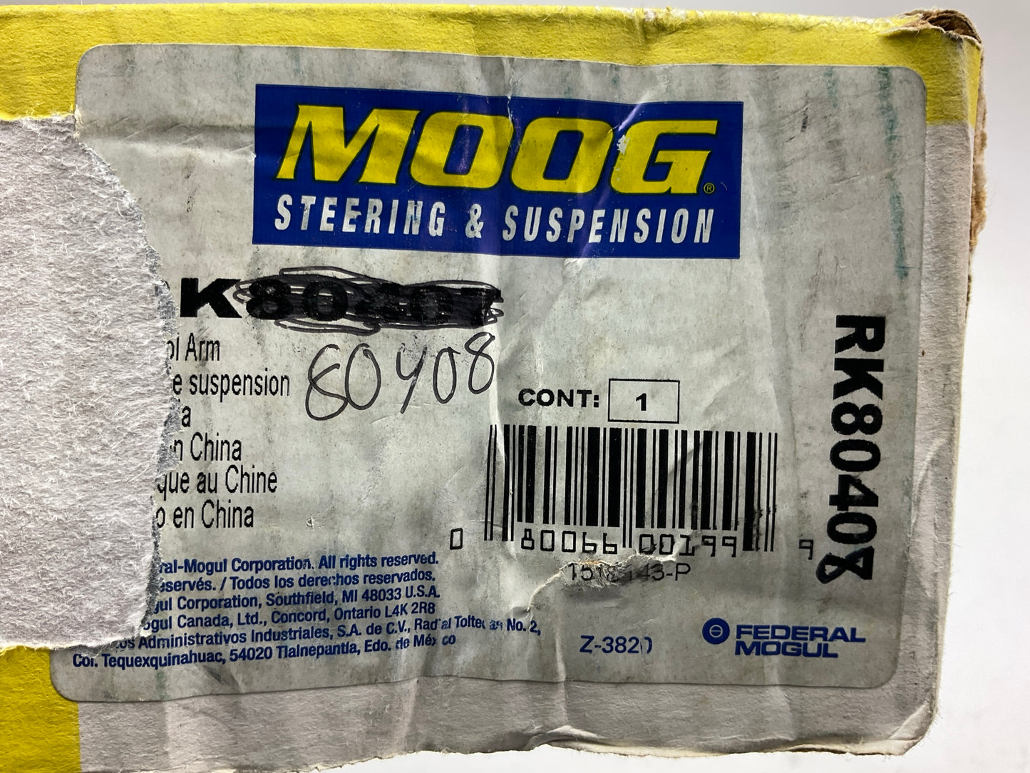 MISSING HARDWARE - Moog RK80408 Front Left LOWER Control Arm 2004-11 Ford Focus